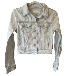 Talula Light Wash Jean Jacket Size XS Casual Cropped Denim Streetwear Aritzia